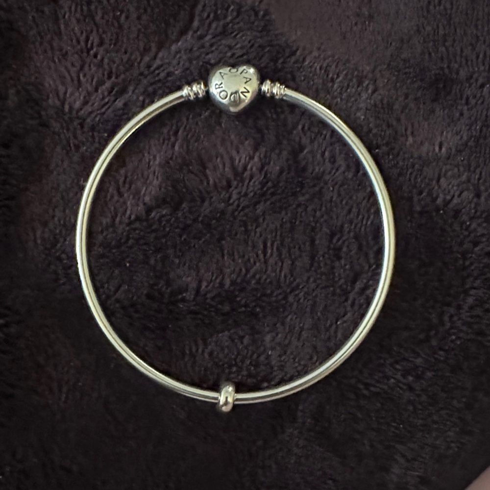 Pandora Silver Heart Charm Bracelet
